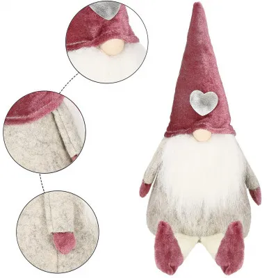 Škriatok GNOM s vínovou čiapkou 40 cm