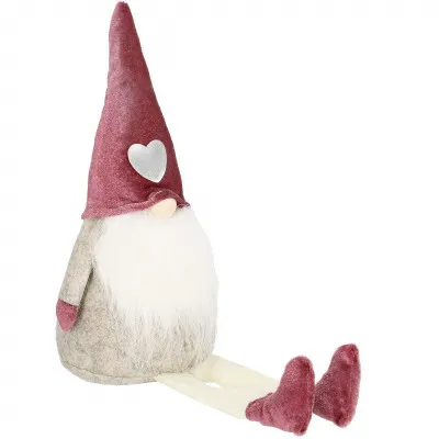 Škriatok GNOM s vínovou čiapkou 40 cm