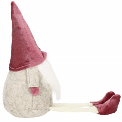 Škriatok GNOM s vínovou čiapkou 40 cm