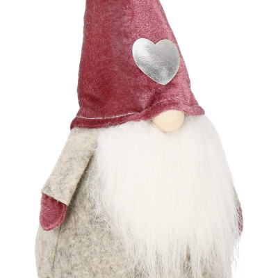 Škriatok GNOM s vínovou čiapkou 40 cm