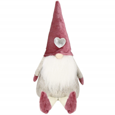 Škriatok GNOM s vínovou čiapkou 40 cm