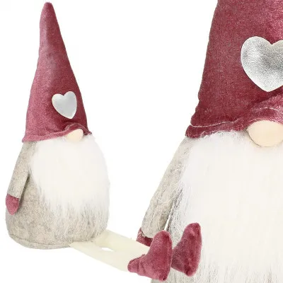 Škriatok GNOM s vínovou čiapkou 40 cm