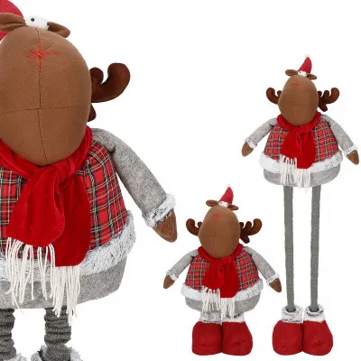 Vianočné Sob nastaviteľný 55-95 cm, šedo-červený