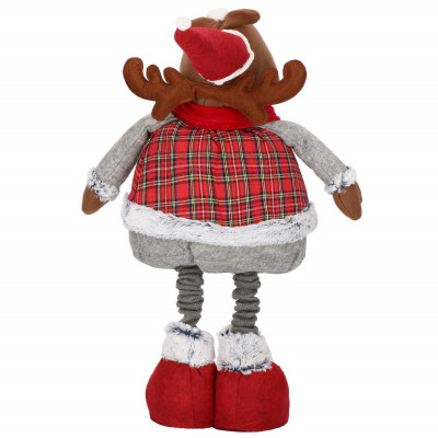 Vianočné Sob nastaviteľný 55-95 cm, šedo-červený