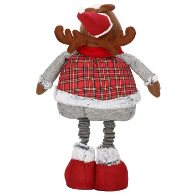 Vianočné Sob nastaviteľný 55-95 cm, šedo-červený