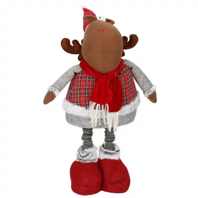 Vianočné Sob nastaviteľný 55-95 cm, šedo-červený