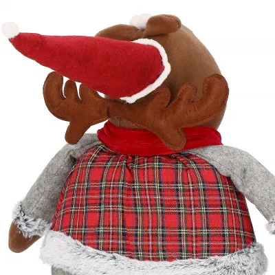 Vianočné Sob nastaviteľný 55-95 cm, šedo-červený