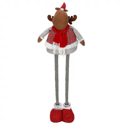 Vianočné Sob nastaviteľný 55-95 cm, šedo-červený