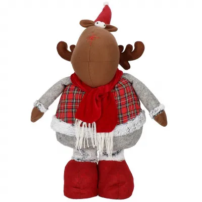 Vianočné Sob nastaviteľný 55-95 cm, šedo-červený