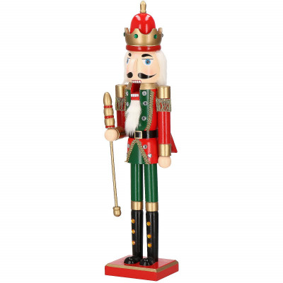 Luskáčik - Kráľ so žezlom 61 cm, zeleno-červený