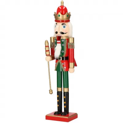 Luskáčik - Kráľ so žezlom 61 cm, zeleno-červený