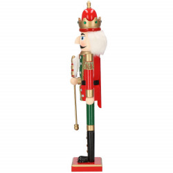 Luskáčik - Kráľ so žezlom 61 cm, zeleno-červený