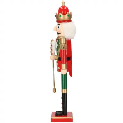 Luskáčik - Kráľ so žezlom 61 cm, zeleno-červený