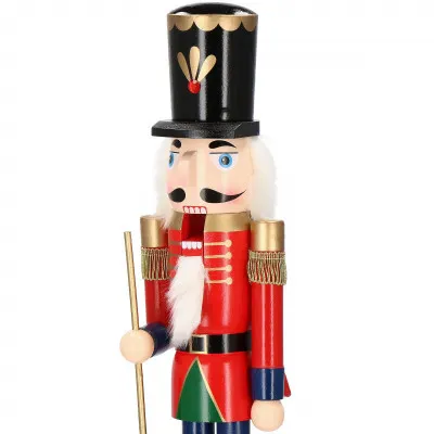 Luskáčik - Vojak so zbraňou 61 cm, modro-červený