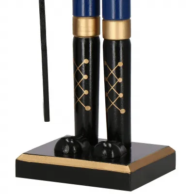 Luskáčik - Vojak so zbraňou 61 cm, modro-červený