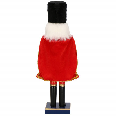 Luskáčik - Vojak so šabľou 38 cm, zeleno-červený