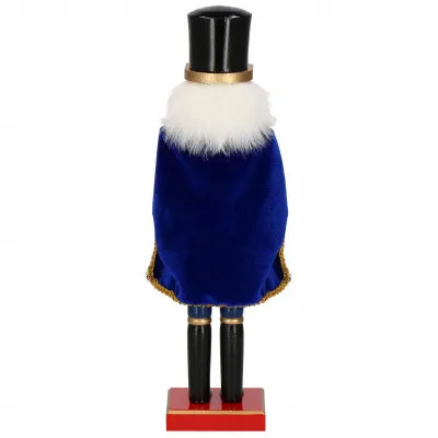 Luskáčik - Vojak s bubienkom 38 cm, modro-červený