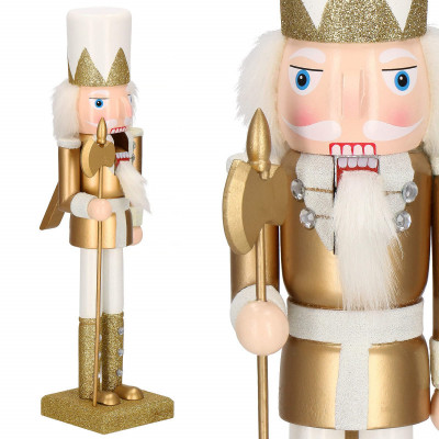 Luskáčik - Kráľ s kopijou 38 cm, zlatý