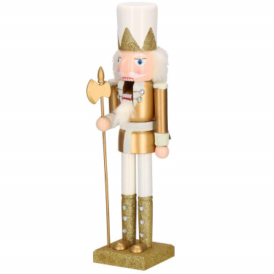 Luskáčik - Kráľ s kopijou 38 cm, zlatý