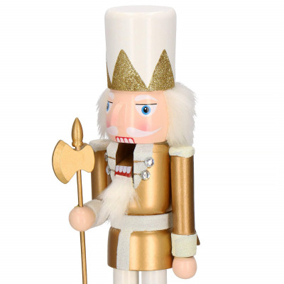 Luskáčik - Kráľ s kopijou 38 cm, zlatý