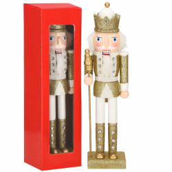 Luskáčik - Kráľ so žezlom 38 cm, zlatý