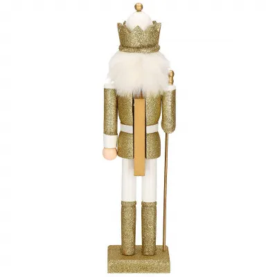 Luskáčik - Kráľ so žezlom 38 cm, zlatý