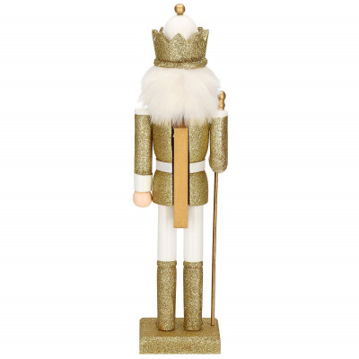 Luskáčik - Kráľ so žezlom 38 cm, zlatý