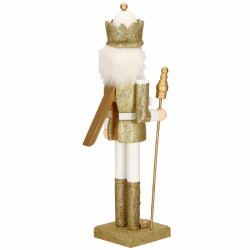 Luskáčik - Kráľ so žezlom 38 cm, zlatý