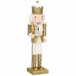 Luskáčik - Kráľ so žezlom 38 cm, zlatý