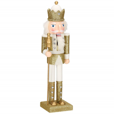 Luskáčik - Kráľ so žezlom 38 cm, zlatý