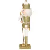 Luskáčik - Kráľ so žezlom 38 cm, zlatý