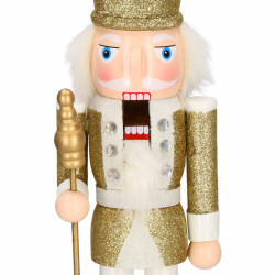 Luskáčik - Kráľ so žezlom 38 cm, zlatý