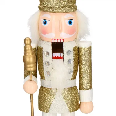 Luskáčik - Kráľ so žezlom 38 cm, zlatý