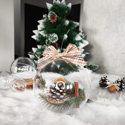 Vianočná banka priehľadná 11cm