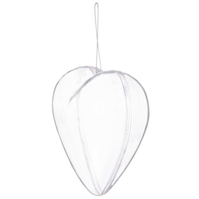 Vianočná banka Srdce priehľadné 12cm