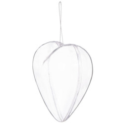 Vianočná banka Srdce priehľadné 12cm