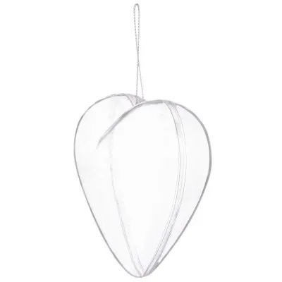 Vianočná banka Srdce priehľadné 12cm