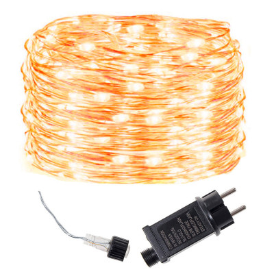 LED reťaz Nano - 30m, 300LED, 8 funkcií, IP44, teplá biela