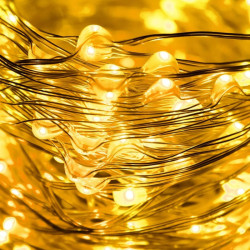 LED reťaz Nano - 30m, 300LED, 8 funkcií, ovládač, IP44, teplá biela