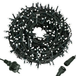 LED svetelná reťaz - 19,5m, 300LED, IP44, studená biela