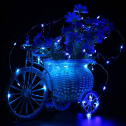 LED reťaz Nano - 48m, 480LED, 8 funkcií, IP44, modrá