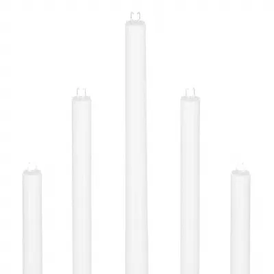 LED vianočný svietnik - 7 sviečok, 20cm, 3xAA, biely