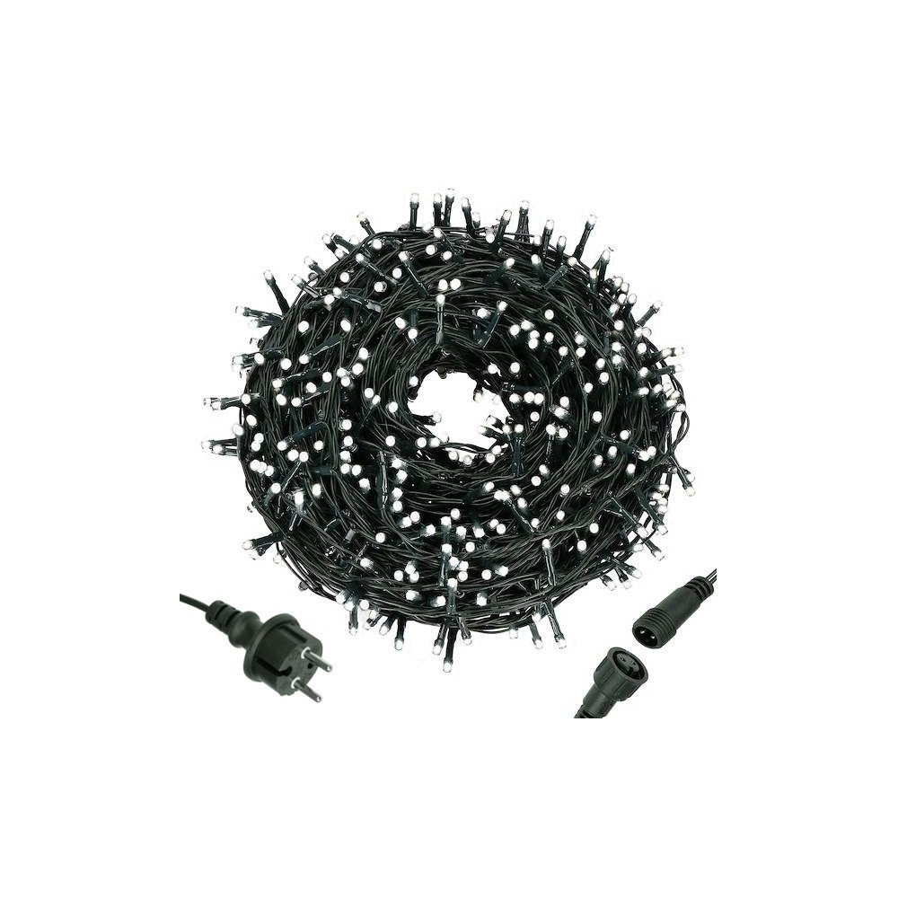 LED svetelná reťaz - 81,5m, 1000LED, IP44, studená biela