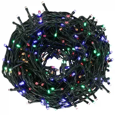 LED svetelná reťaz - 61,5m, 1000LED, IP44, multicolor