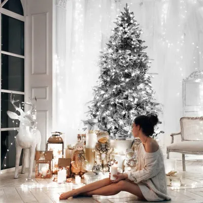 LED svetelná reťaz - 91,5m, 1500LED, IP44, studená biela