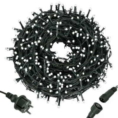 LED svetelná reťaz - 91,5m, 1500LED, IP44, studená biela