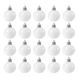 Vianočné banky perleťové - 4cm, súprava 20ks