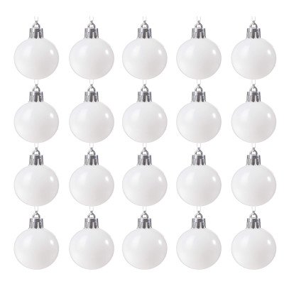 Vianočné banky perleťové - 4cm, súprava 20ks