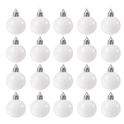 Vianočné banky perleťové - 4cm, súprava 20ks