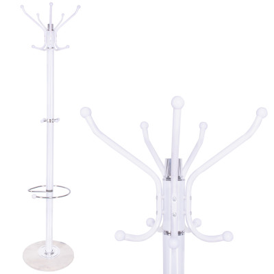 Stojanový vešiak SPRINGOS MRAMOR biely